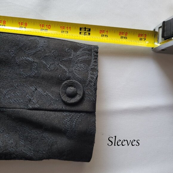 NWT –Vintage Field Manor Black Jacquard Velvet Trim Coat (Size: XL) - Picture 13 of 14